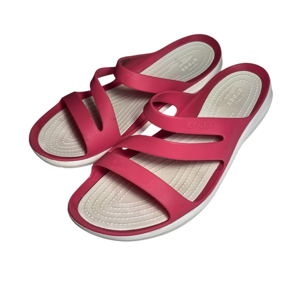 Crocs Women's Pink Sandals‎ Sz 10